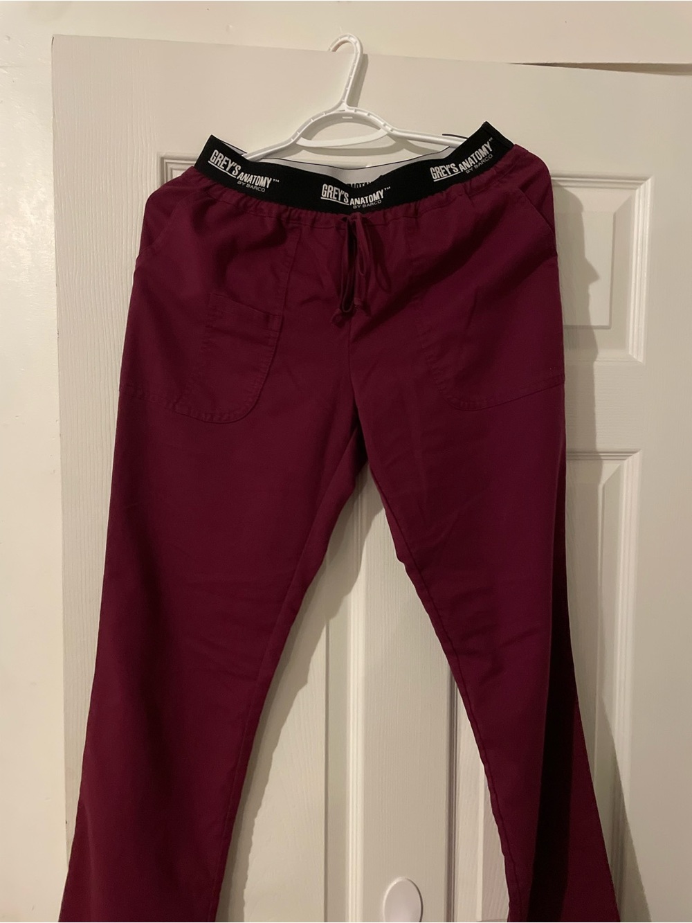 Grey's Anatomy Women's Burgundy Jogger Scrub Pants